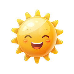 Smile Emoji  illustration isolated No Background, Generative AI