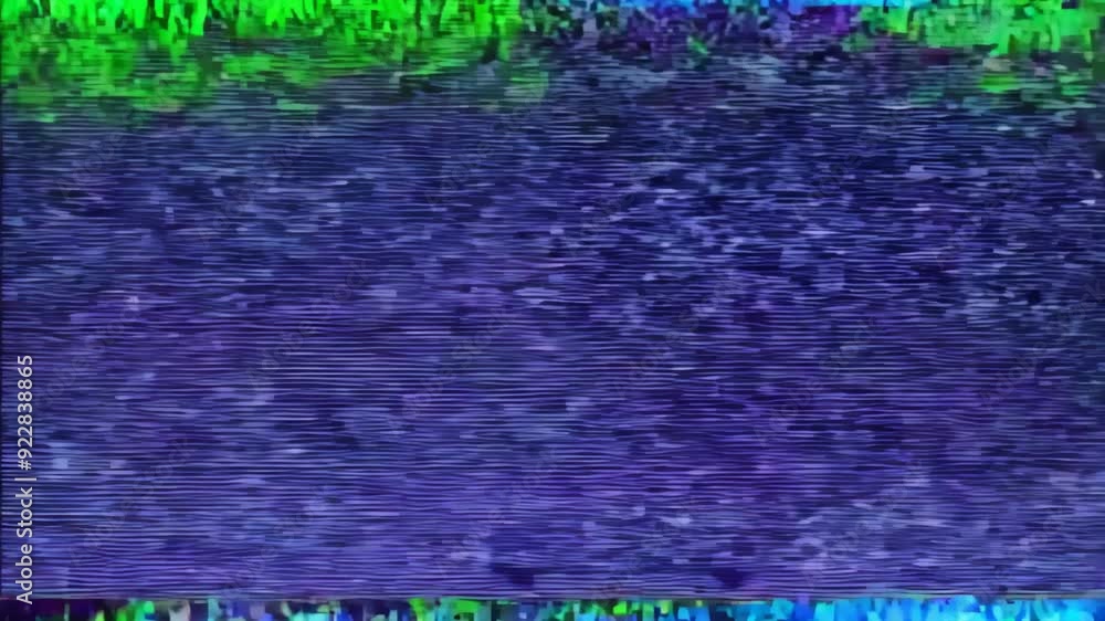 Poster animation of glitch noise on black background. abstract random shapes, glitched lines and blocks on 
