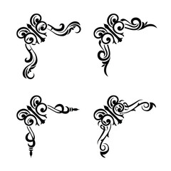 Classic Vintage Baroque Victorian Frames Separator Elements Classic Wedding Invitation