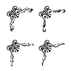 Classic Vintage Baroque Victorian Frames Separator Elements Classic Wedding Invitation