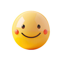 Fototapeta premium Smile Emoji illustration isolated No Background, Generative AI