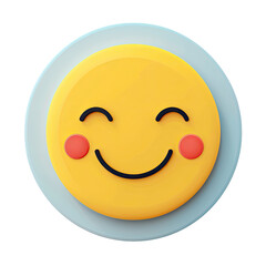 Fototapeta premium Smile Emoji illustration isolated No Background, Generative AI
