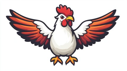 Naklejka premium vector colorful chicken logo 