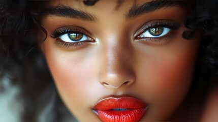 Vivid Eye and Lip Makeup Art