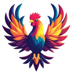 Obraz premium vector colorful chicken logo 