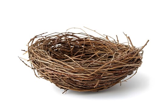 Ebrace nest isolated on white background.