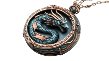 Dragon medallion transparent background