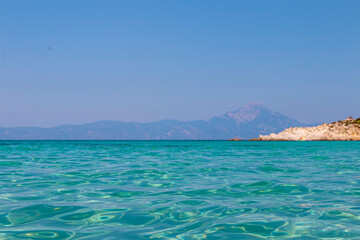 Beautiful view of sea and beach with blue sky