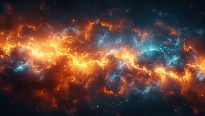 Cosmic Fire and Ice Nebula