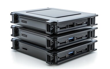 Obraz premium External Drive Bays isolated on white background.