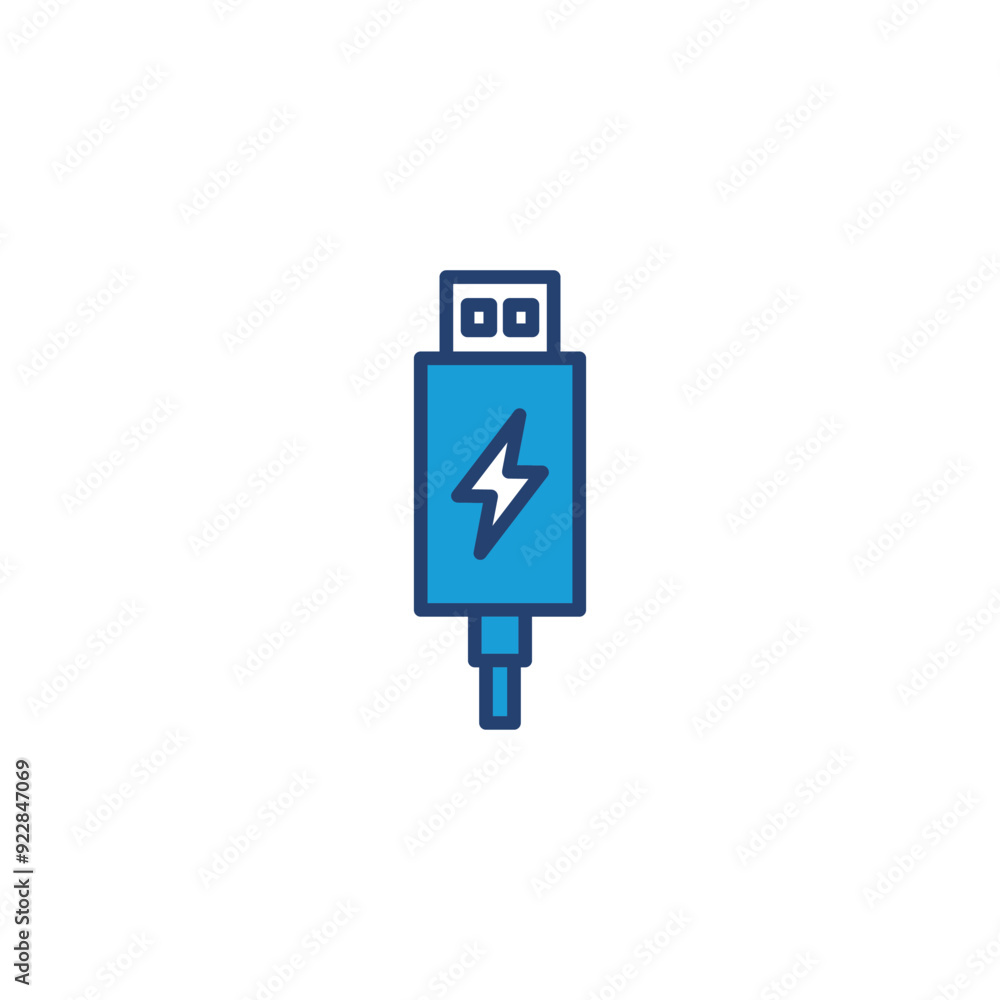 Poster usb icon vector. flash disk icon vector