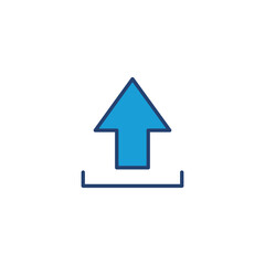 Upload icon vector. load data symbol