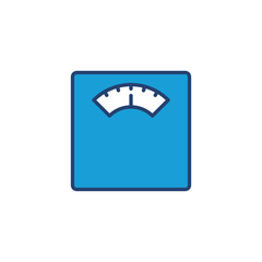 Fototapeta premium Scales icon vector. Weight scale icon