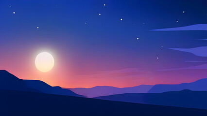 Fototapeta premium sunset in the mountains