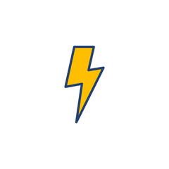 Lightning icon vector. electric icon vector. power icon. energy sign