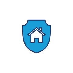 home insurance icon vector. home protection icon