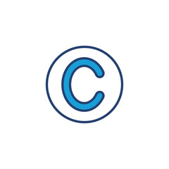 Copyright icon vector. copyright symbols
