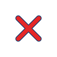 Close vector icon. Delete icon vector. cross sign