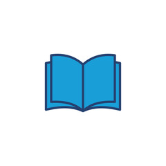 Book icon vector. open book icon vector. ebook icon