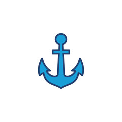 Anchor icon vector. Anchor symbol logo. Anchor marine icon.