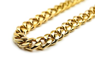 Obraz premium Gold Chain isolated on white background.