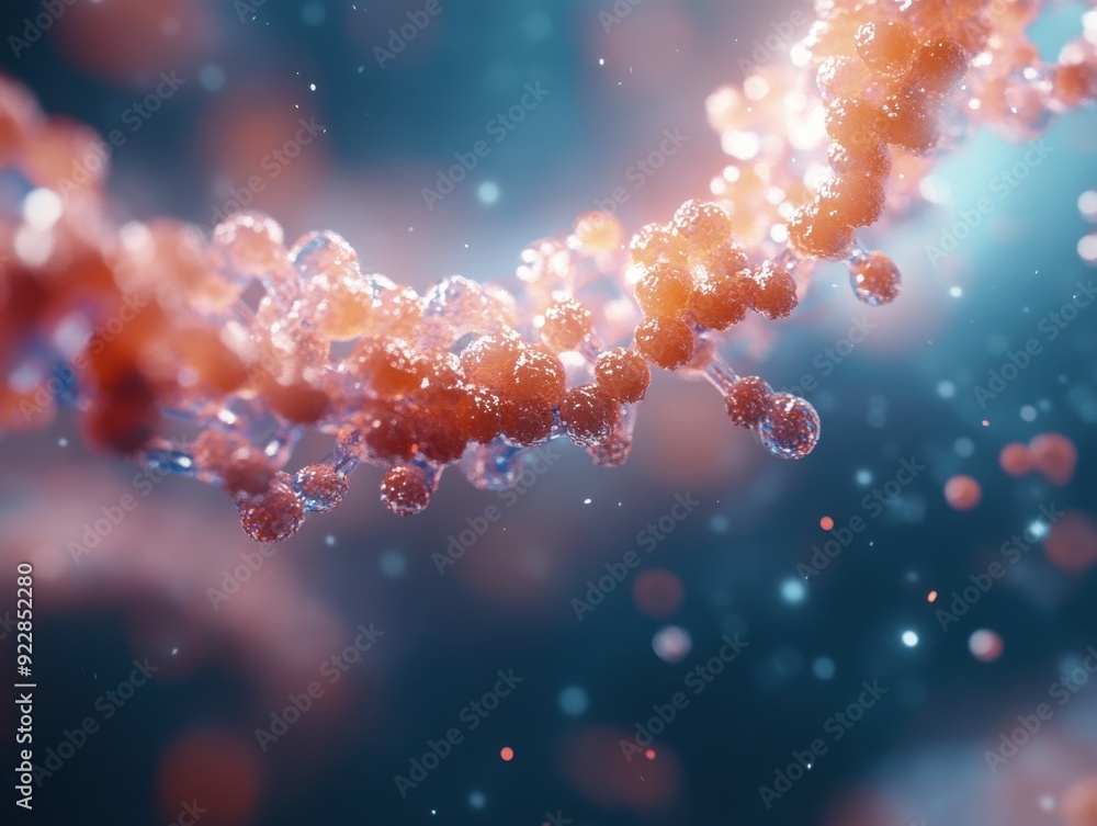 Aufkleber abstract cellular structure with vibrant colors, representing the complexity of biological systems a