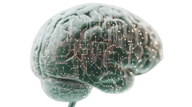 Digital brain transparent background