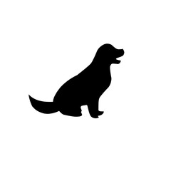 Vector set of different dog breed silhouette isolated on white background. puppy or pet animal clip art.