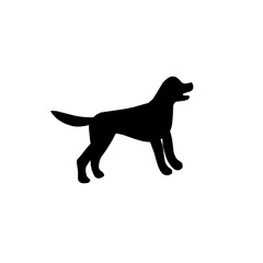 Vector set of different dog breed silhouette isolated on white background. puppy or pet animal clip art.