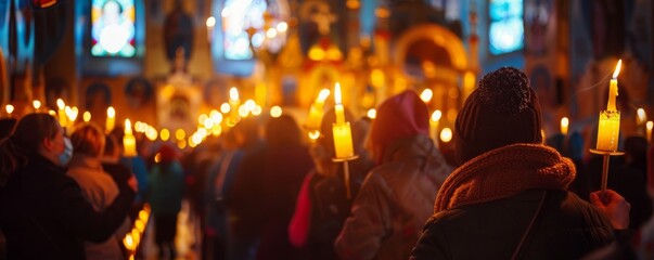 Fototapeta premium Candlemas._Light_of_the_world._Christian_Holiday.