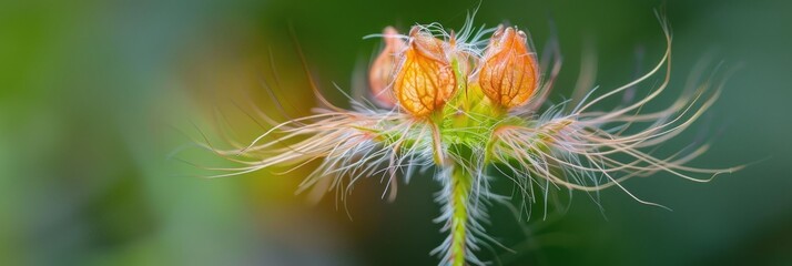 Obraz premium Achene of Prairie Smoke seedhead