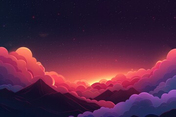 sunrise over the mountains background