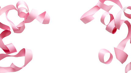 curly paper ribbons transparent background