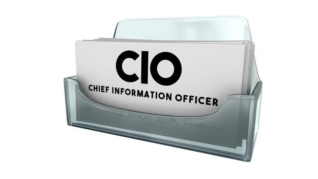CIO Chief Information Officer Executive Role Position Job Career Business Cards 3d Animation
