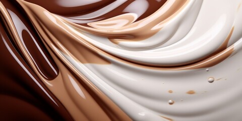 mixing milk and chocolate