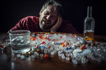 Men addicted to pills, alcohol, and cigarettes