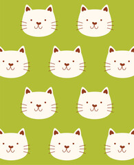 Cat Faces Background Poster