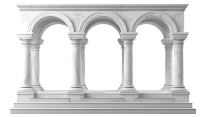 Column arch, podium architecture building