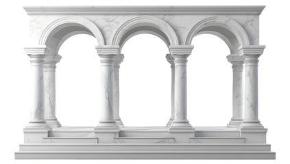 Column arch, podium architecture building