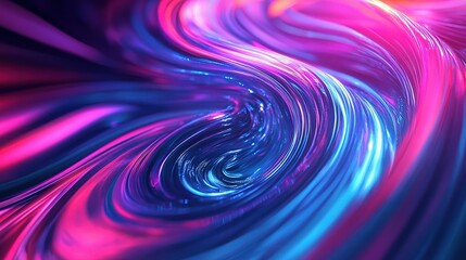Obraz premium Abstract Swirling Nebula of Pink and Blue