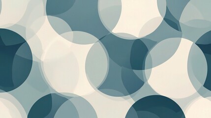 A minimalist pattern background featuring soft, overlapping circles in muted blues and grays, creating a serene and calming visual