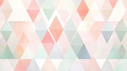 Abstract Geometric Pattern: A soft and ethereal pattern of overlapping pastel-hued triangles evokes a sense of delicate beauty and modern design.