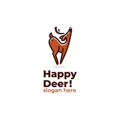 Deer modern logo vector
