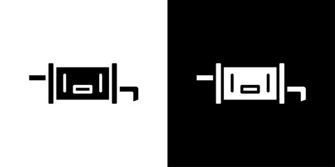 Obraz premium Muffler icon Thin line illustration set
