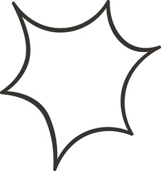 Lined Abstract Star Shape