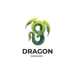 Dragon modern logo vector