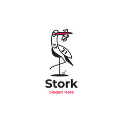 stork modern logo vector