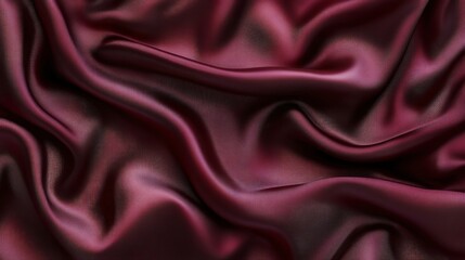 Obraz premium Burgundy Silk Drape: Luxurious texture and rich color of burgundy silk fabric, elegantly draped in soft folds. Perfect for fashion, beauty, or design projects. 