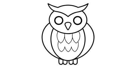 Owl icons set of Owl simple icon vector line art illustration