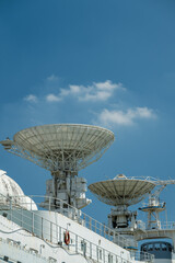 Close-up of the giant radar antenna.